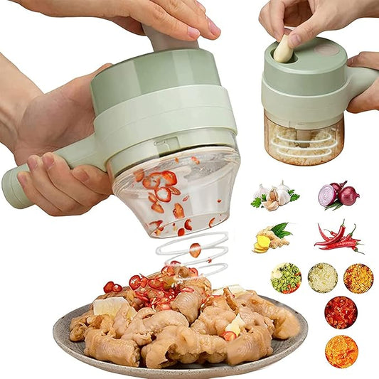 4 in 1 Portable Electric Vegetable Cutter Set