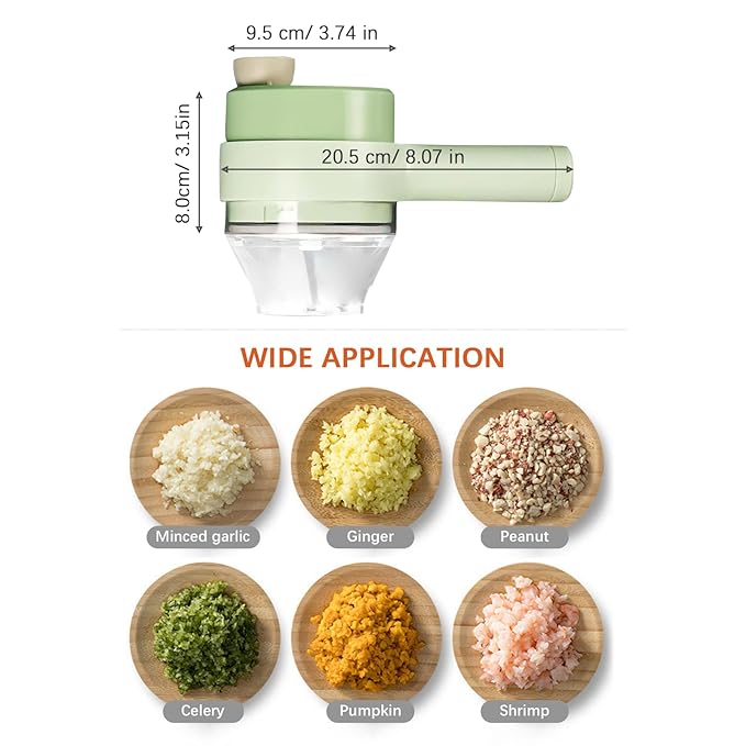 4 in 1 Portable Electric Vegetable Cutter Set