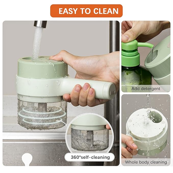 4 in 1 Portable Electric Vegetable Cutter Set
