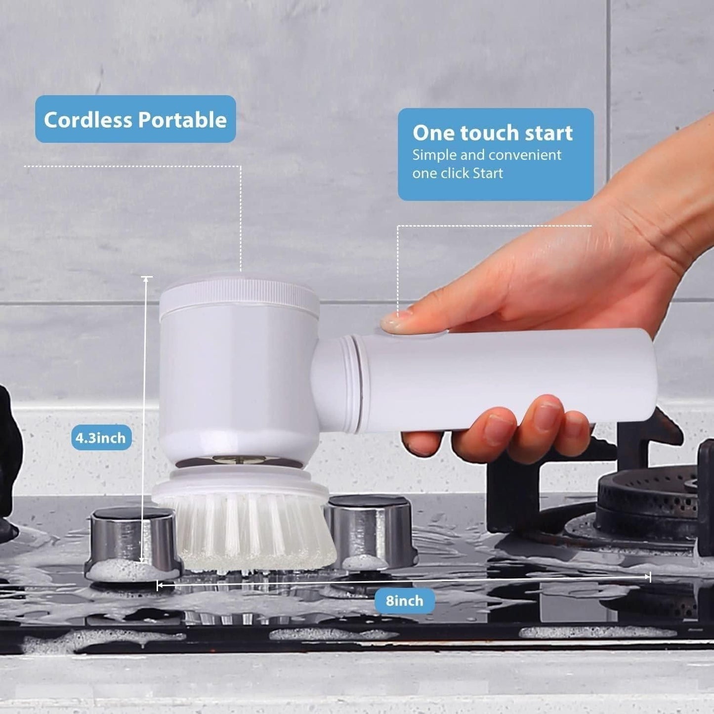 Multifunctional Electric Cleaning Brush 5 in 1 Magic Power Scrubber