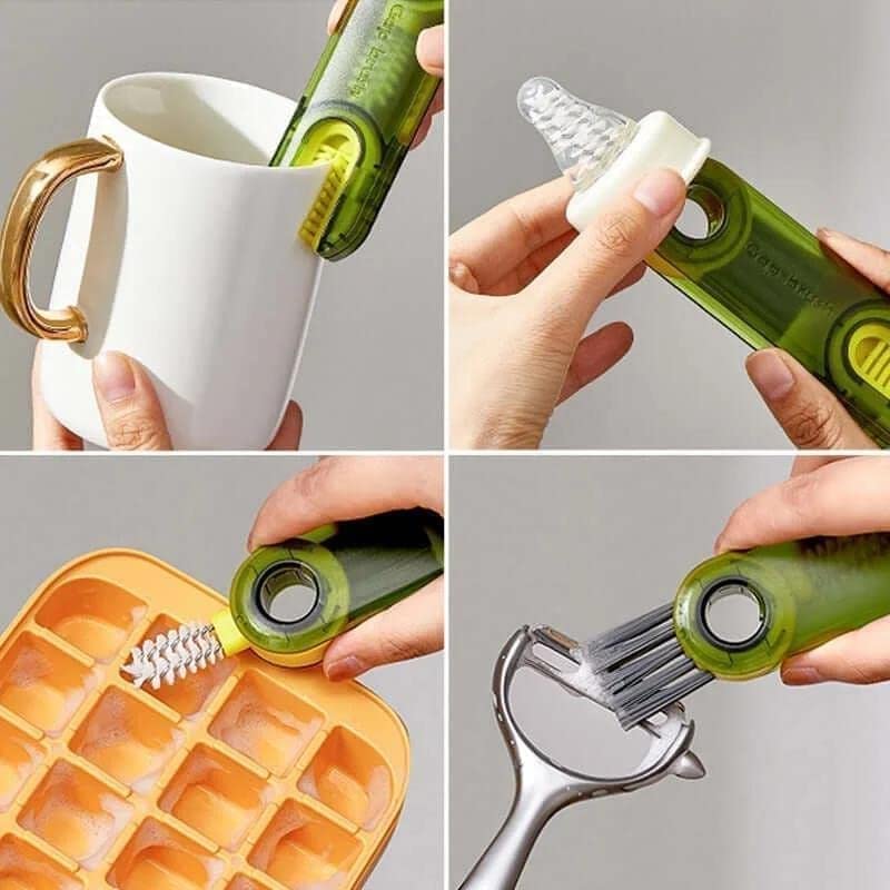 3 in 1 Multifunctional Bottle Gap Cleaner Brush (Pack of 2)